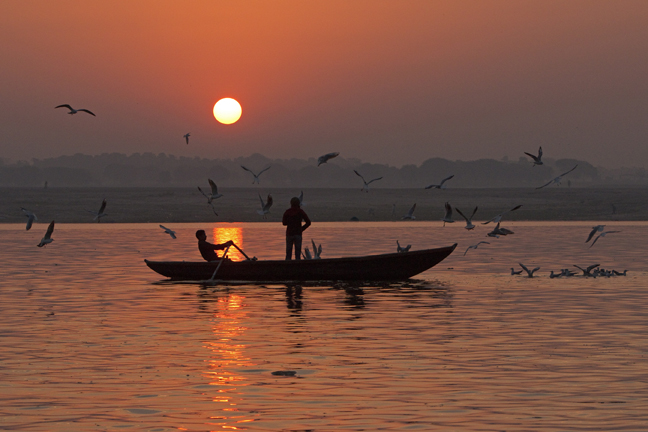 Sunrise on the ganges, Varanasi, India
