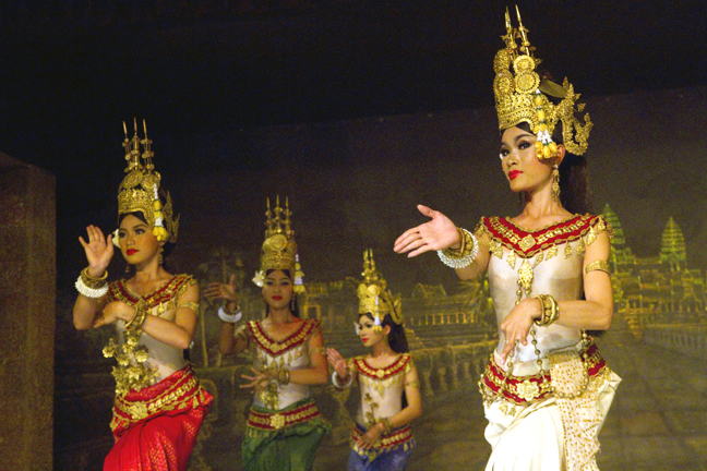 Apsara Dancers recreate the elegance of the ancient Khmer court, Angkor Wat, Cambodia