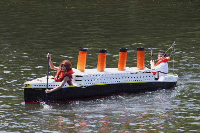 Titanic paddles home